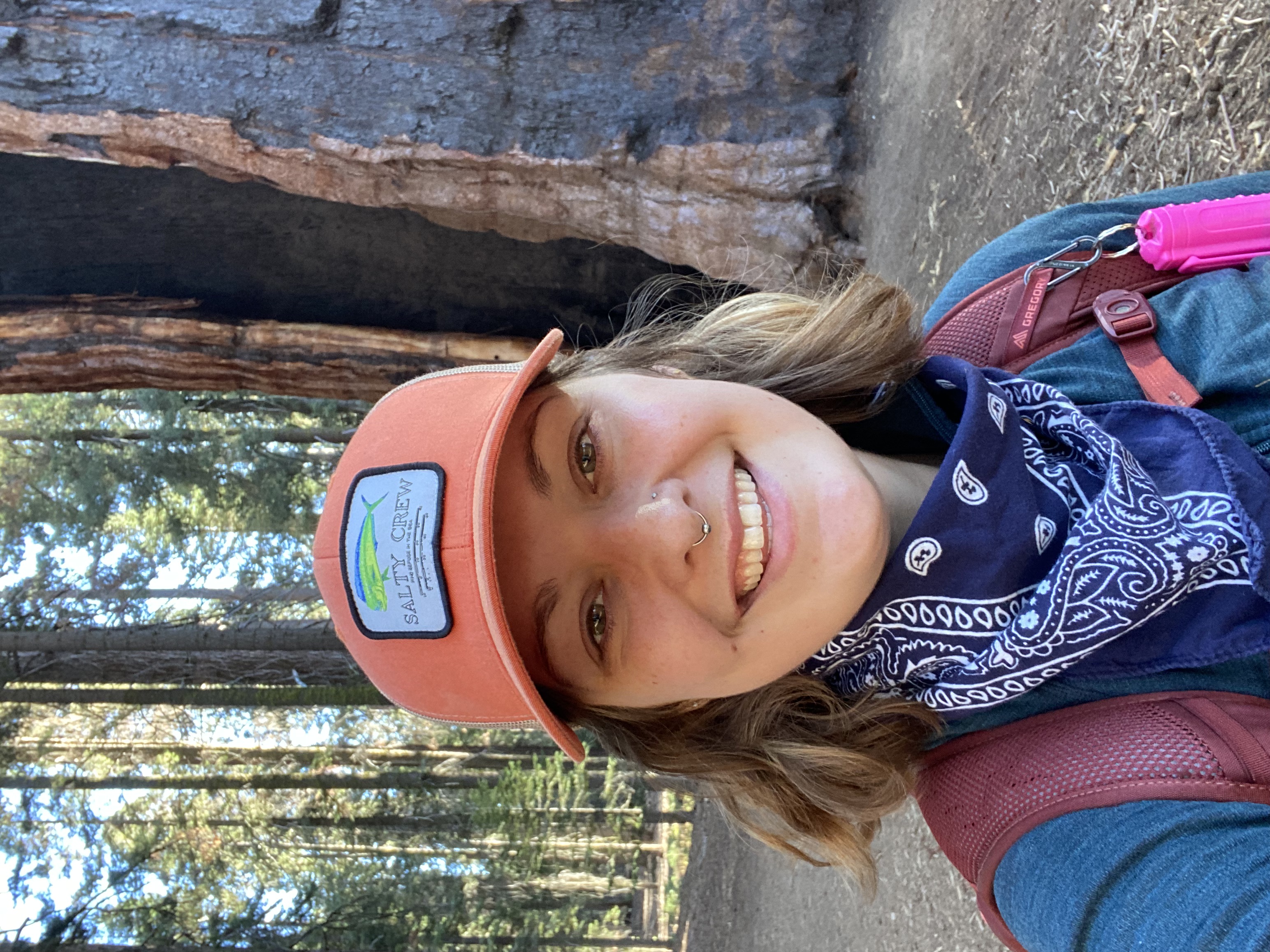 Me standing under a Sequoia tree