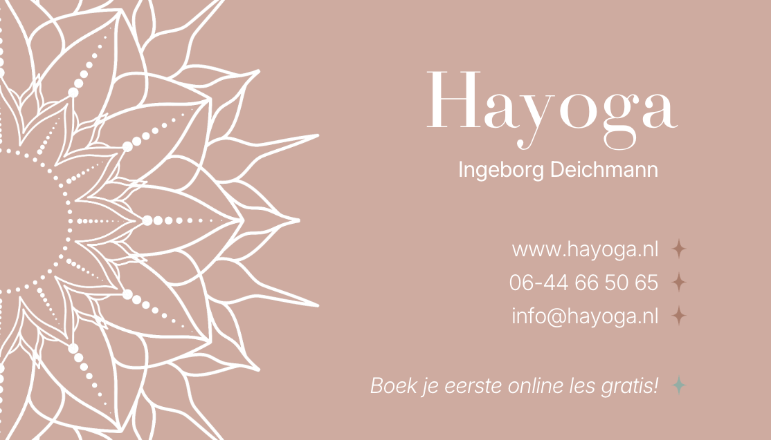 Hayoga brand design business card back