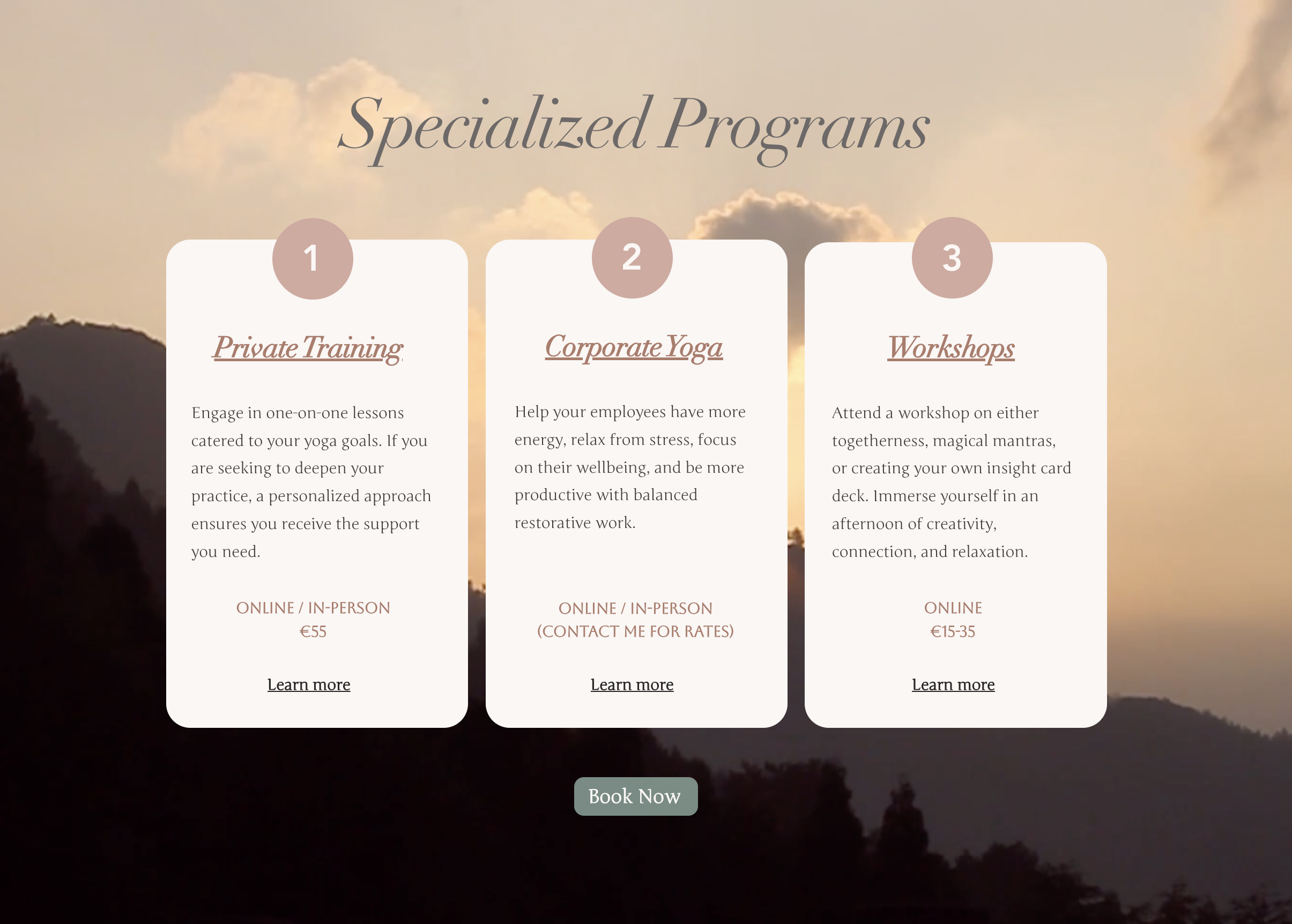 Hayoga website specials