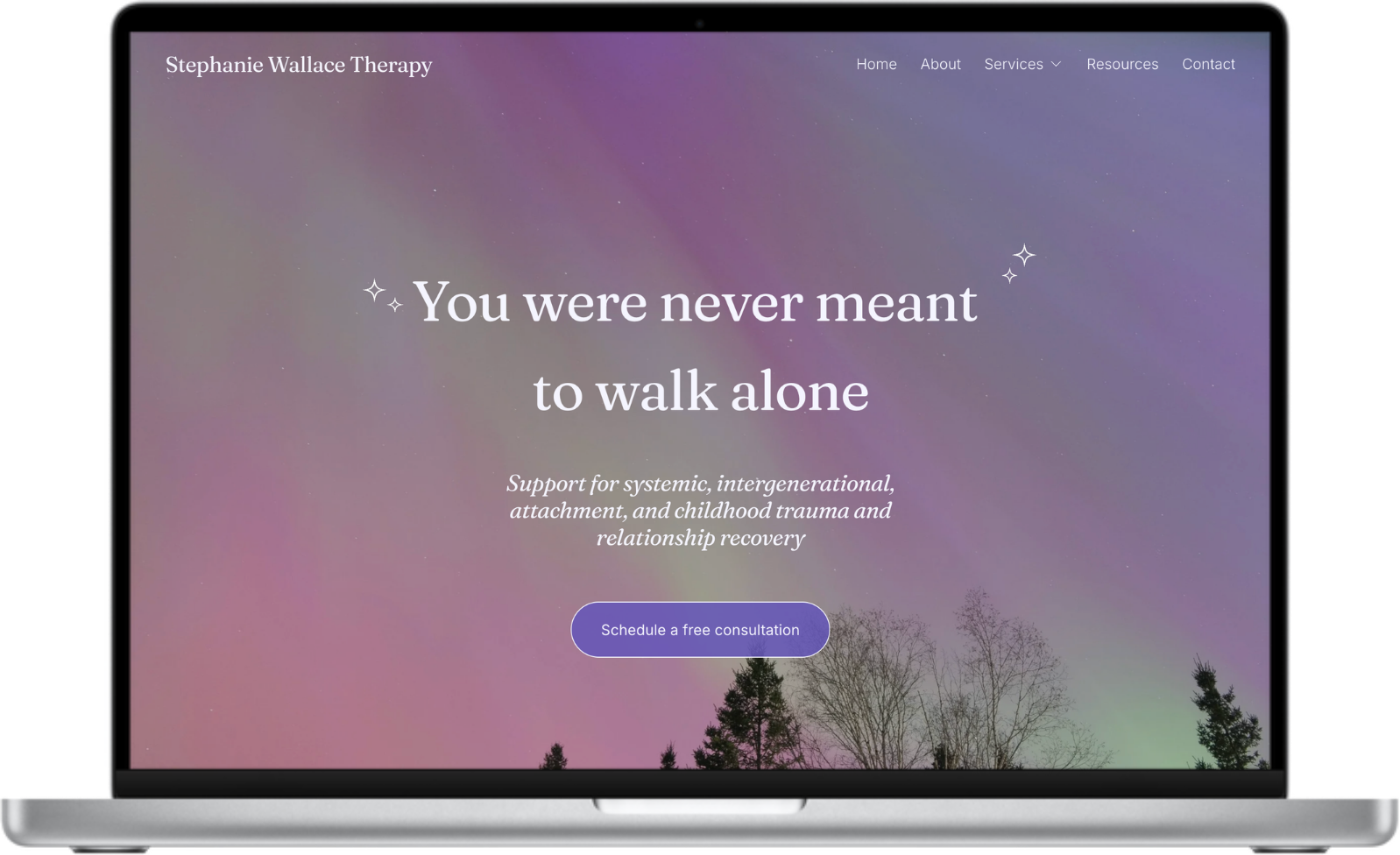 Stephanie Wallace Therapy website preview