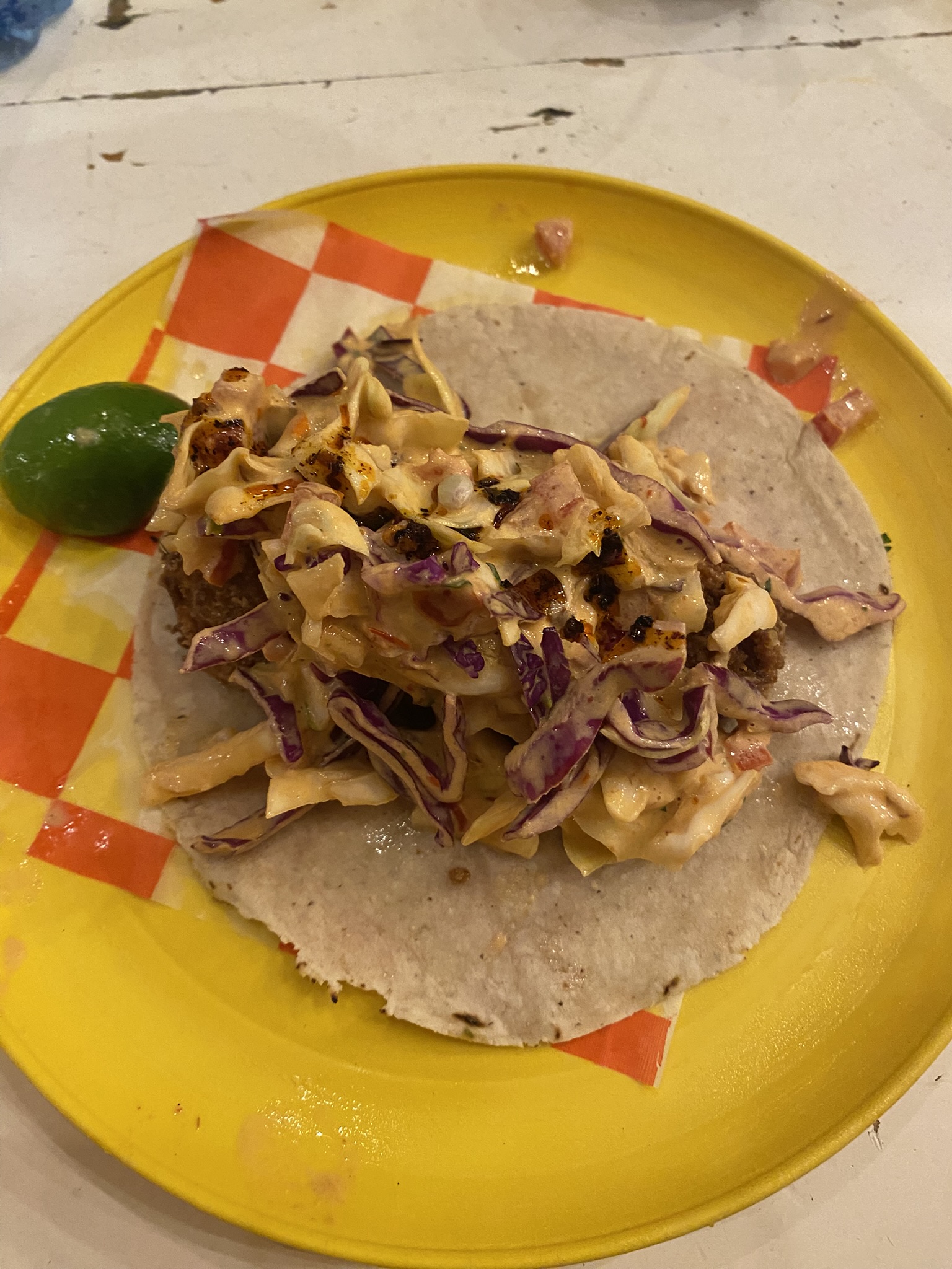 Fried fish tacos in Mexico